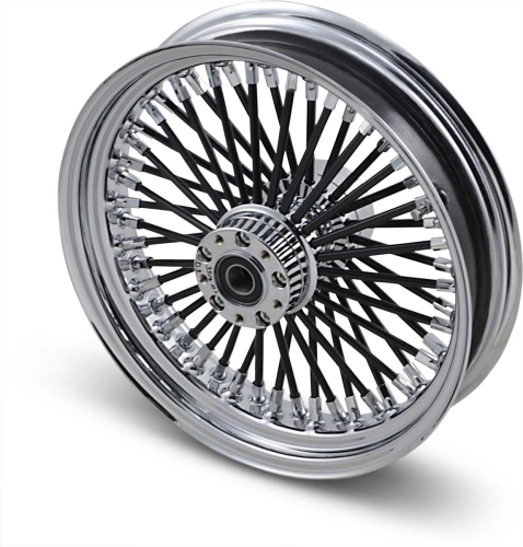 Drag Specialties - Drag Specialties Fat Daddy Black 50 Spoke Radially Laced Rear Wheel - 16x3.5 - 04635-3516BS