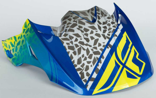 Fly Racing - Fly Racing Mouth Piece for F2 Carbon-Animal Helmets - Yellow/Blue/White - 73-46313