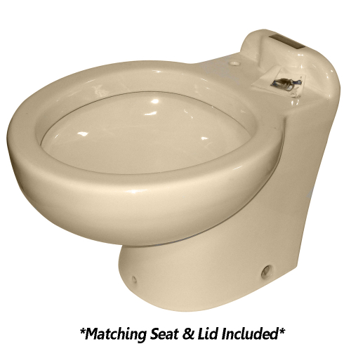 Raritan - Raritan Marine Elegance - Household Style - Almond - Tall Angle Back - Freshwater Solenoid - Smart Toilet Control - 12V