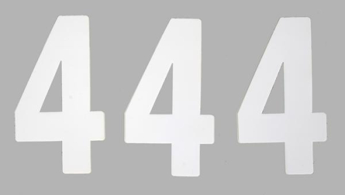 Factory Effex - Factory Effex Mini Pro Number 5in. - No.4 - White - FX03-0204