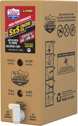Lucas Oil - Lucas Oil Synthetic SXS Engine Oil - 10W30 - 6 gal. - 18047