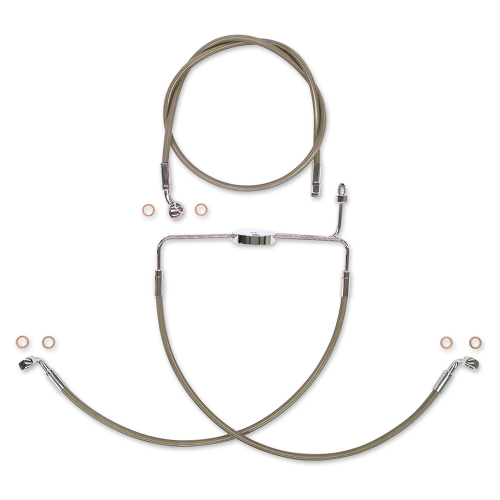 Magnum - Magnum Clear Coated XR Stainless Front Brakeline Kit - 31in. Upper Brake Length - SSC1307-31