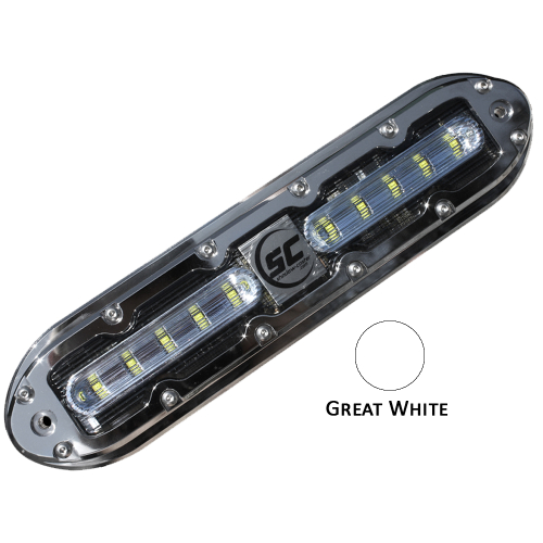 Shadow-Caster LED Lighting - Shadow-Caster SCM-10 LED Underwater Light w/20' Cable - 316 SS Housing - Great White