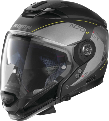 Nolan - Nolan N70-2 GT Lakota Graphic Helmet - 393663 - Black/Gray/Yellow - X-Small