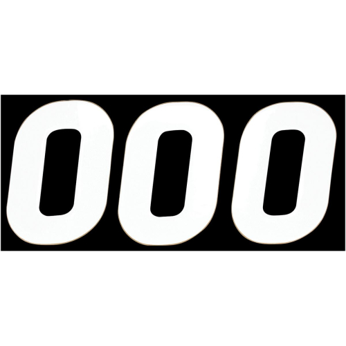 N-Style - N-Style SX Pros Stick-On Number - 6.5in. - No.0 - White - NSX-0W