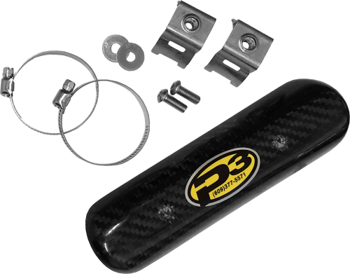 P3 - P3 Header Heat Shield - Carbon Fiber - 5in. Universal - 200005