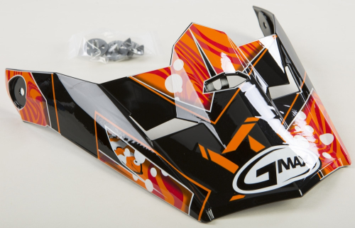 G-Max - G-Max Visor for MX-46Y Youth Helmets - Hooper Black/Orange - G046861