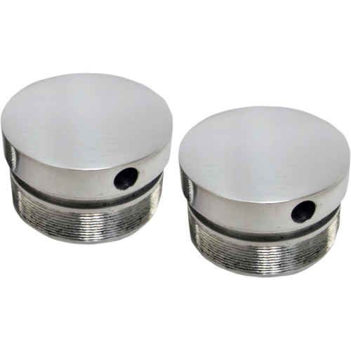 LA Choppers - LA Choppers Flush-Mount Fork Caps - 49mm - Polished - LA-7504-49