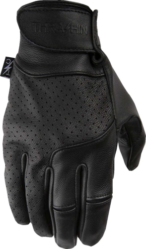 Thrashin Supply Company - Thrashin Supply Company Siege Perforated Gloves - TSG-0001-08 - Black - Small