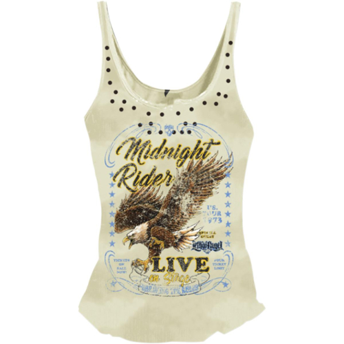 Lethal Threat - Lethal Threat Midnight Rider Womens Tank Top - LA20615S - White - Small