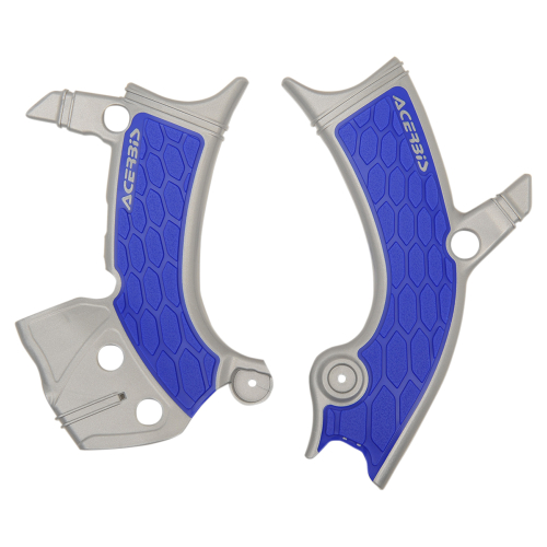 Acerbis - Acerbis X-Grip Frame Guards - Silver/Blue - 2689411404