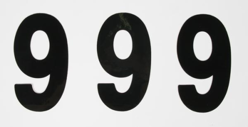 Factory Effex - Factory Effex Mini Pro Number 5in. - No.9 - Black - FX03-0279