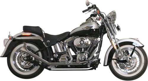 Paughco - Paughco 1 3/4in. Side-by-Side Upsweep Fishtail Exhaust System - Chrome - 726SBS