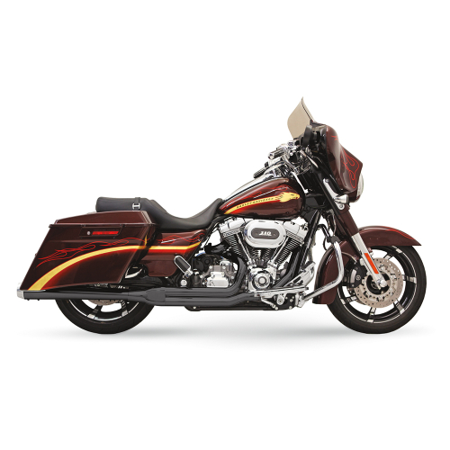 Bassani Manufacturing - Bassani Manufacturing Road Rage 2-Into-1 Exhaust System - Black - FLH-737B