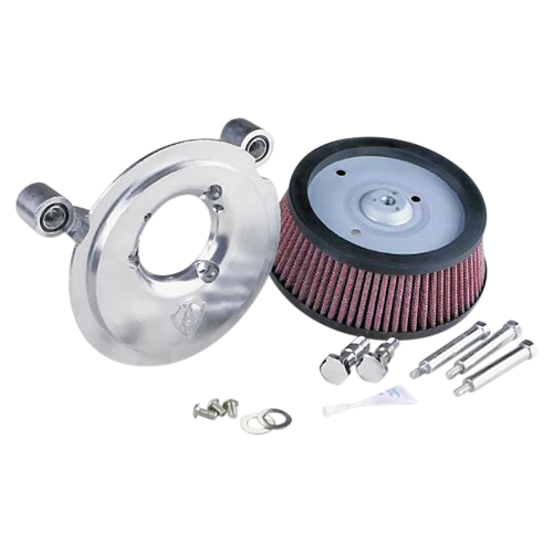 Arlen Ness - Arlen Ness Big Sucker Stage I Air Filter Kit - Plain Backing Plate - Red Filter - 18-803
