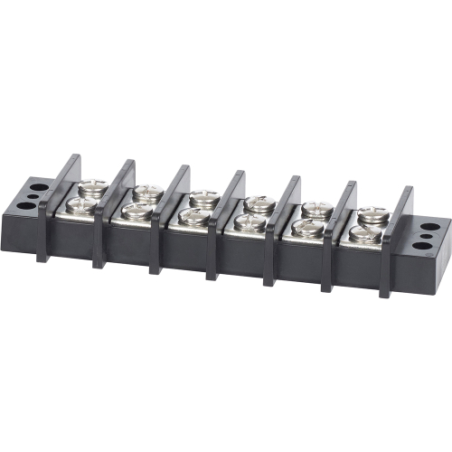 Blue Sea Systems - Blue Sea 2606 Terminal Black 65AMP - 6 Circuit