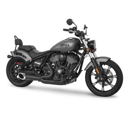 Freedom Performance - Freedom Performance Turnout 2-into-1 Exhaust System for Chief - Black/Chrome Tip - IN00380