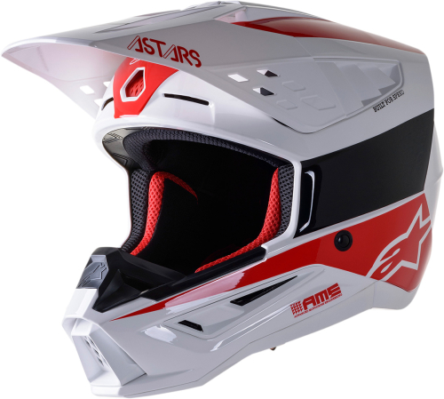 Alpinestars - Alpinestars SM5 Bond Helmet - 8303522-2032-LG - White/Red Glossy - Large