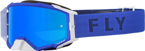 Fly Racing - Fly Racing Zone Pro Goggles - 37-51891 - Blue / Sky Blue Mirror/Smoke Lens - OSFM