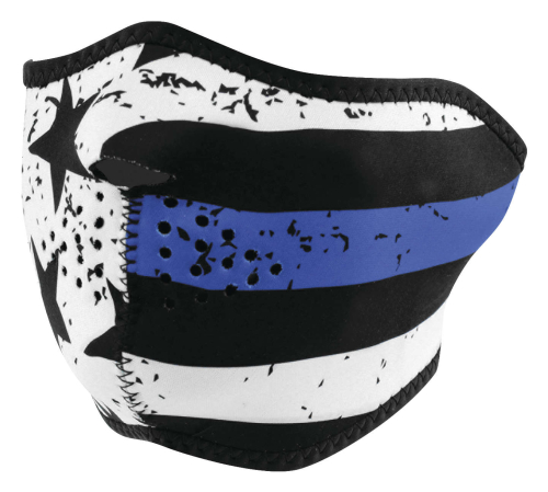 Zan Headgear - Zan Headgear Half Face Mask - WNFM17H - Thin Blue Line - OSFM