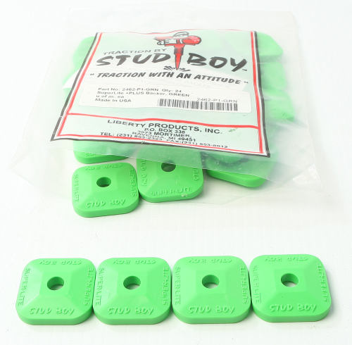 Stud Boy - Stud Boy Super-Lite Plus Single Backer Plates - Green - 24 Pack - 2462-P1-GRN