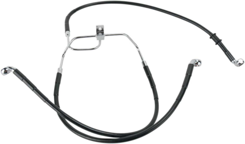 Drag Specialties - Drag Specialties Standard Length Front Stainless Steel Brake Line Kit - Black Vinyl - 660325BLK
