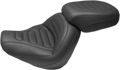 Mustang - Mustang Max Profile Solo Touring Passenger Seat - Trapezoid Stitch - 75888