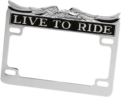 Drag Specialties - Drag Specialties Live to Ride License Plate Frame - 28-6014-BC732