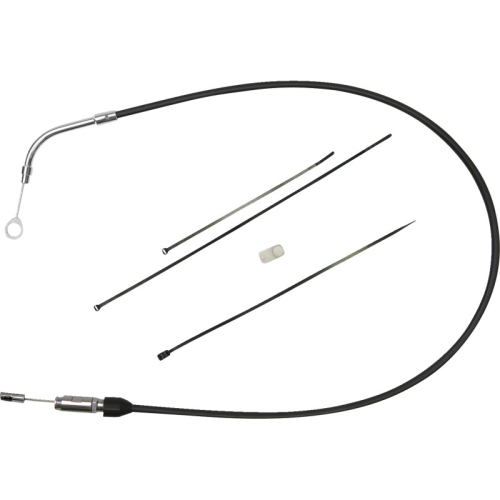 Drag Specialties - Drag Specialties Quick Connect Braided Upper Clutch Cable - 39in. - Black/Chorme - 0652-2867