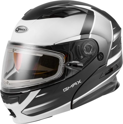 G-Max - G-Max MD-01S Descendant Helmet with Electric Shield - M4012844 - Black/White - Small