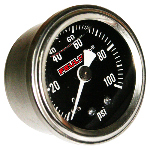 Feuling - Feuling Oil Pressure Gauge - Back Port - Black Face - 9043