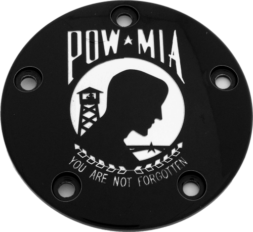 Custom Engraving LTD - Custom Engraving LTD Patriotic Points Cover for Pow-Mia - Black - TC - POW02-04BG