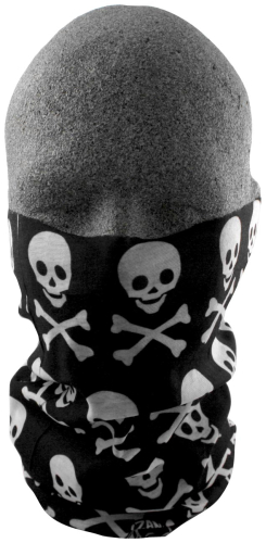 Zan Headgear - Zan Headgear Motley Tube - T113 - Skull and Crossbones - OSFM