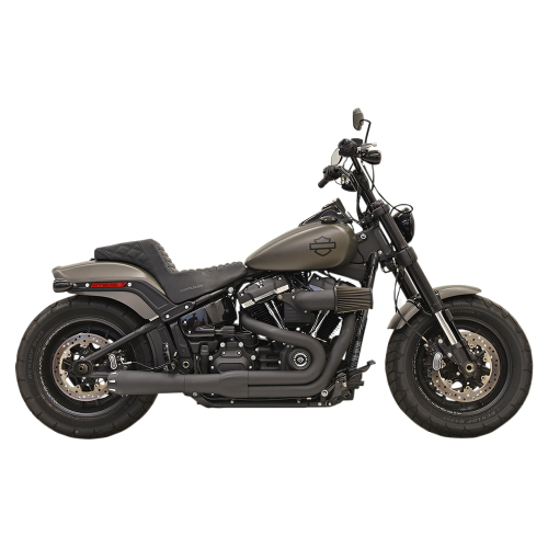Bassani Manufacturing - Bassani Manufacturing Road Rage III 2-Into-1 Exhaust System - Black with Full Black Heat Shields - 1S92RB
