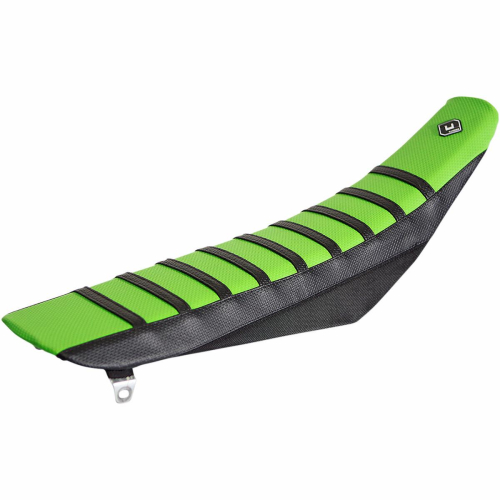 FLU Designs Inc. - FLU Designs Inc. Pro Rib Seat Cover - Black/Green/Black - 25505