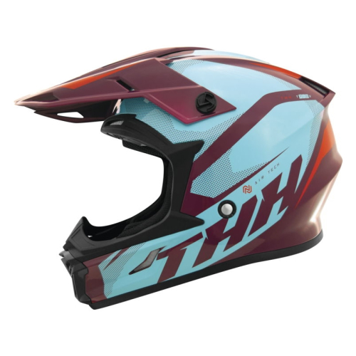 THH Helmets - THH Helmets T710X Airtech Youth Helmet - 647847 - Burgundy/Blue - Medium
