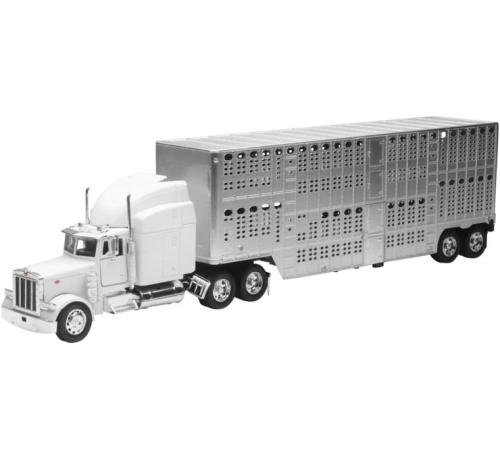 New Ray Toys - New Ray Toys 1:32 Long Hauler - Peterbilt 379 Pot Belly Livestock - 12073B