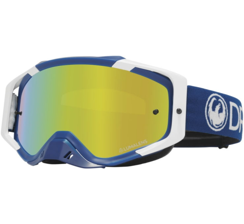 Dragon Alliance - Dragon Alliance Dragon Eyewear MXV Max Goggles - 358326024418 - Navy / Gold Ion Lens - OSFM