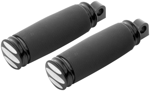 Arlen Ness - Arlen Ness Soft-Touch Footpeg - Scalloped - Knurled Rubber - Black - 06-121