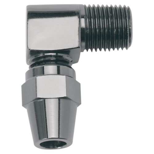 Russell - Russell Pro System II Renegade Black Steel Male 90deg. Master Cylinder/Caliper Fitting - 1/8in. - R43413B