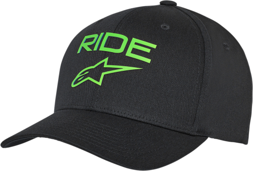 Alpinestars - Alpinestars Ride Transfer Hat - 1211810101060LX - Black/Green - Lg-XL