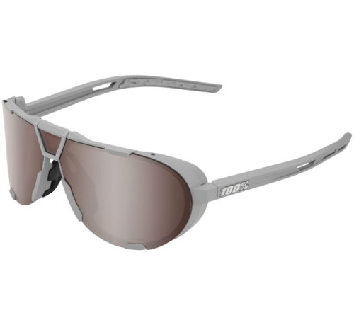 100% - 100% Westcraft Sunglasses - 61046-469-01 - Soft Tact Cool Gray / HiPer Crimson Silver Lens - OSFM
