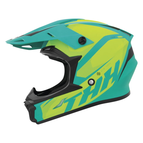 THH Helmets - THH Helmets T710X Airtech Youth Helmet - 647856 - Teal/Yellow - Medium