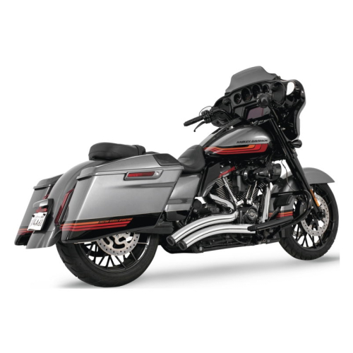 Freedom Performance - Freedom Performance Sharp Curve Radius Crossover Exhaust with Star Tips - Chrome with Pitch Black Tips - HD01244