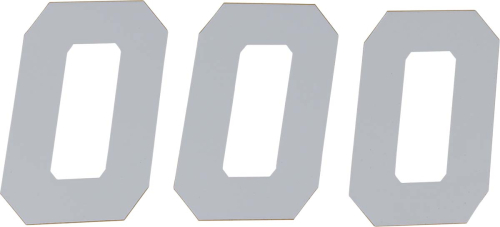DCOR - DCOR Race Series Individual Numbers 6in. - No.0 - White - 45-36-0