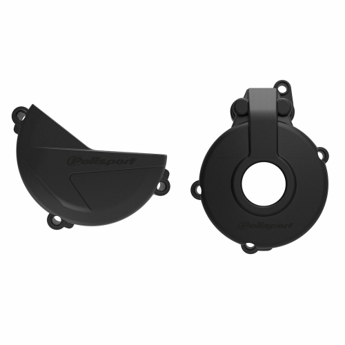 Polisport - Polisport Clutch/Ignition Cover Kit - Black - 91006