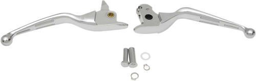 Drag Specialties - Drag Specialties Slotted Wide Blade Lever Set - Chrome - 0610-0792