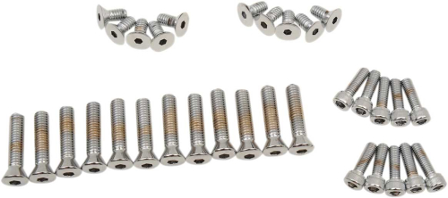 Drag Specialties - Drag Specialties Socket-Head Cam/Primary Cover Bolt Set - Knurled - Chrome - MK134