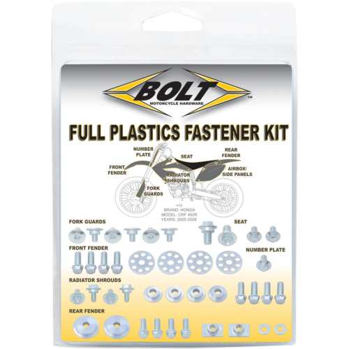 Bolt MC Hardware - Bolt MC Hardware Plastic Fastener Kit - KAW-1600004