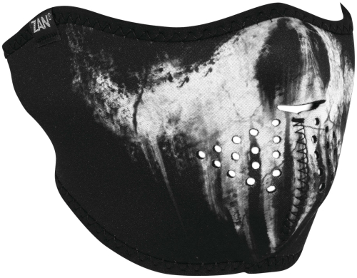 Zan Headgear - Zan Headgear Half Face Mask - WNFM409H - Skull Ghost - OSFM